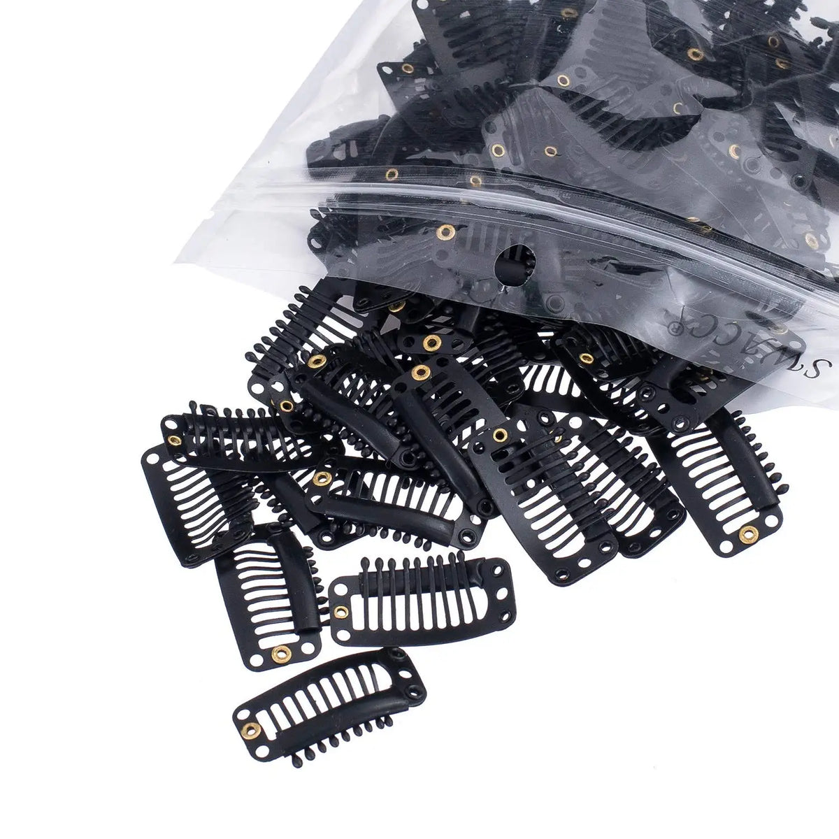 10/20/50 Pcs Hair Extensions Clips 9-Teeth Wig Comb Clips Snap Hair Extension Accessories Tool 32mm