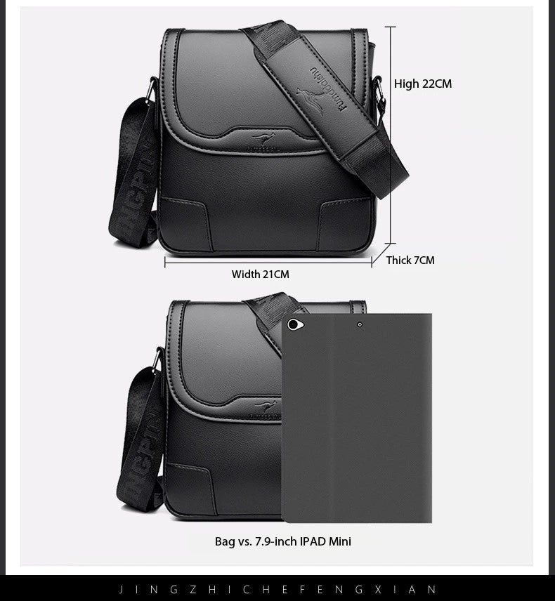 Luxury Brand Men Leather Shoulder Bags Waterproof Business Handbag Travel Tote Crossbody Cross Body Messenger Bag Pack For Male