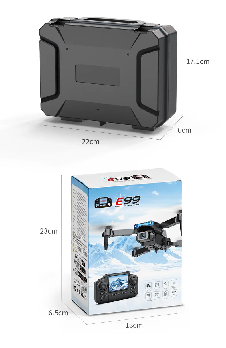 E99 PRO Drone Screen Control Aerial Drone High Definition Dual Camera Remote Control Aircraft, Folding Quadcopter Kid Gift