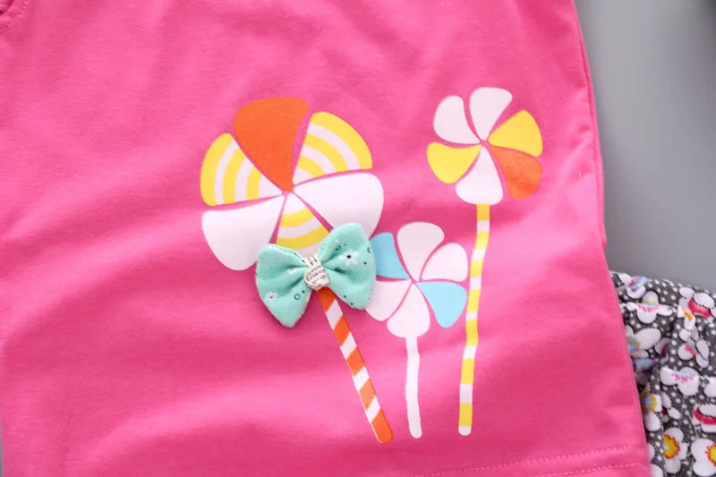 New Summer Fashion Baby Girls Clothes Children Cute Cotton Vest Shorts 2Pcs/Sets Toddler Casual Costume Infant Kids Tracksuits