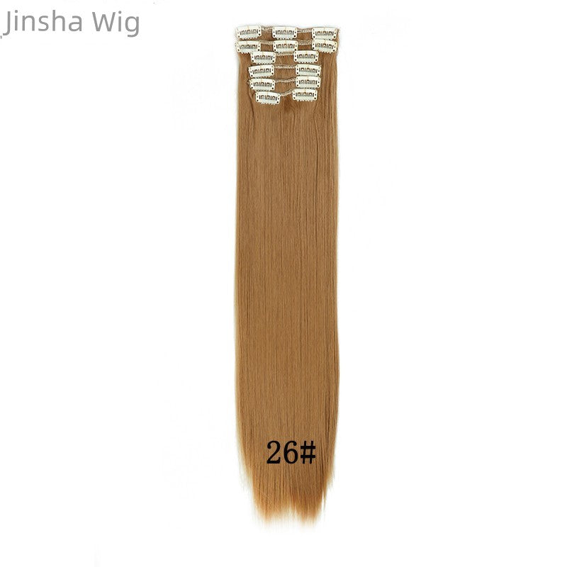 Wig Set One-Piece Seamless Long Straight Hair Piece Thickened Increase Hair Amount Nature Realistic Extension Hair Piece