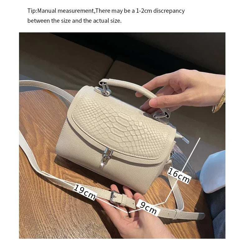 women's mini handbag Ladies' luxury crossbody bag fashionable crocodile pattern design women's genuine leather crossbody bag