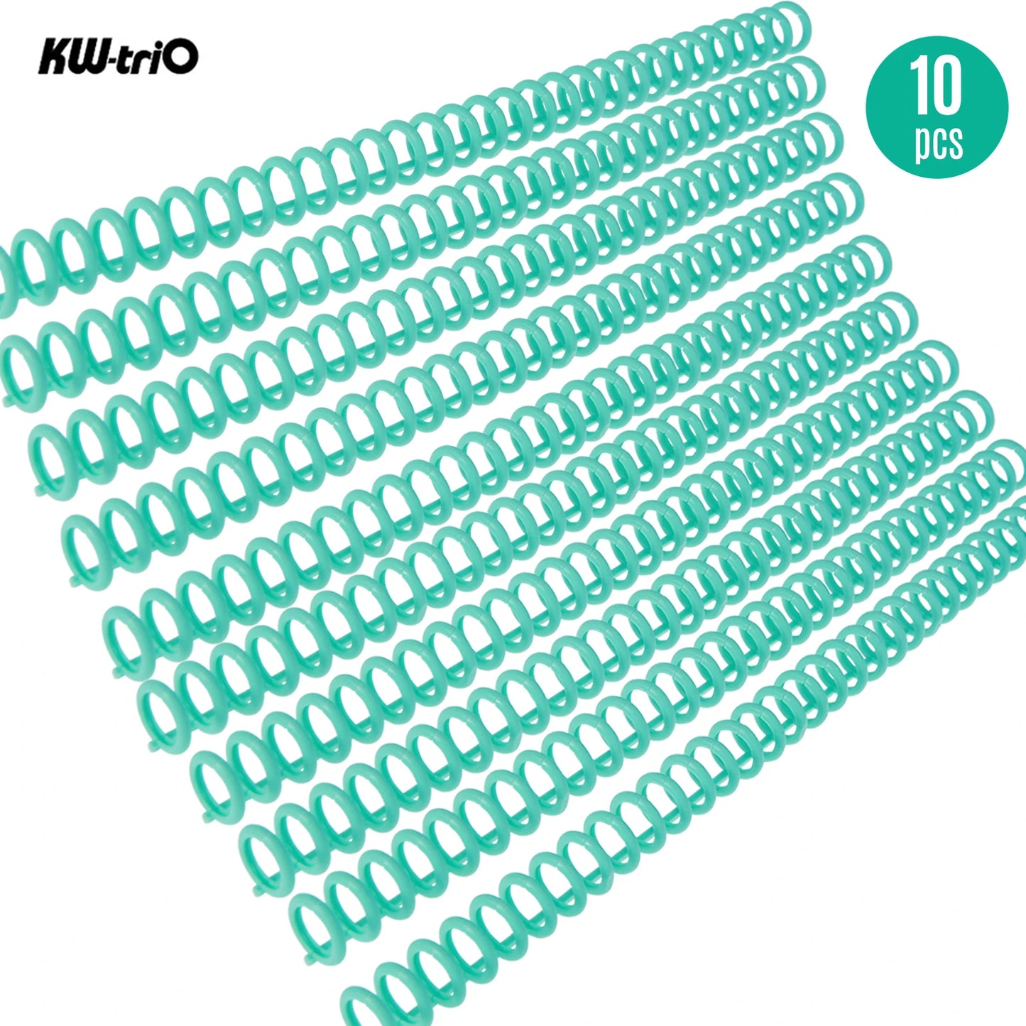 KW-trio 10pcs Plastic 30-Hole Loose Leaf Binders Ring Binding Spines Combs 85 Sheets Capacity for DIY Paper Notebook Album