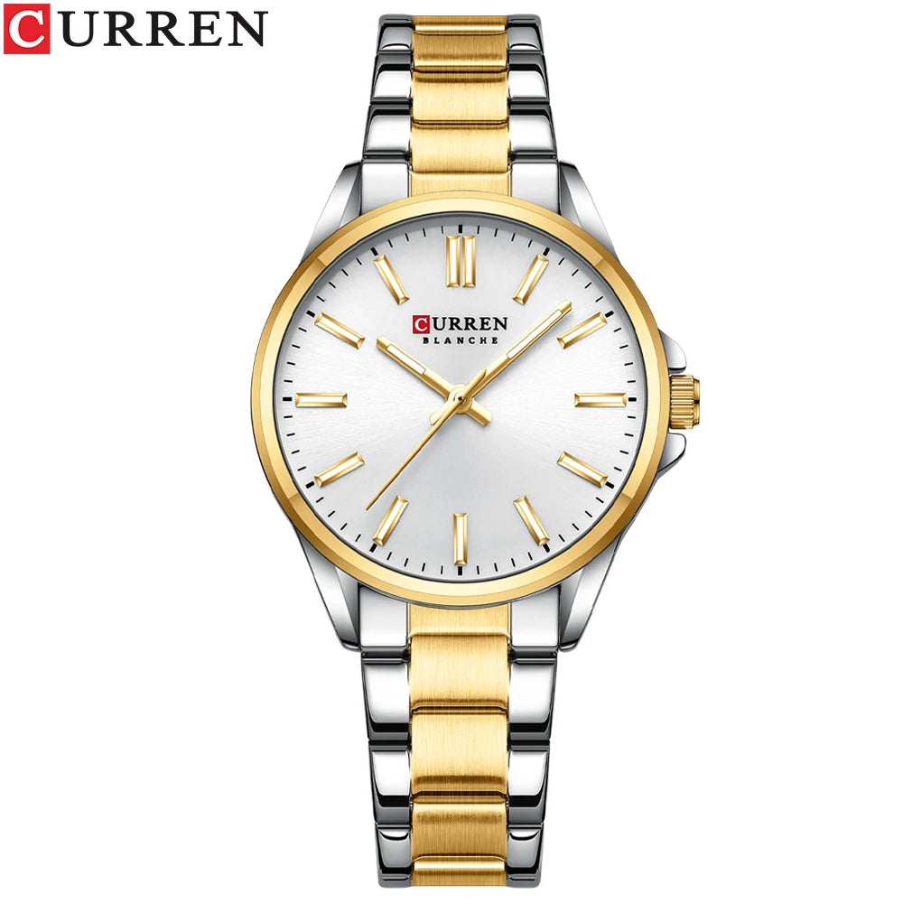 CURREN Exquisite Minimalist Women Watch Luxury Fashion Stain Steel Ladies Waterproof Quartz Wristwatch Rose Gold Female Clock