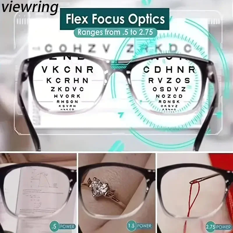 Newest Multifocal Reading Glasses Women Men Auto Adjusting Bifocal Glasses For Readers