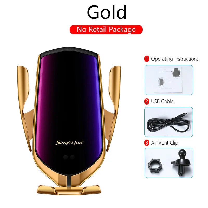 Infrared Wireless Charger Sensing Automatic Clip For Sanmung S9 S10 iphone X XS Max XR 14 12 10W Infrared fast Wireless Chargers