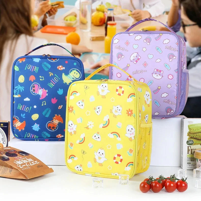 Students Aluminum oil Thickened Handheld Lunch Bag Insulated Thermal Food Picnic Storage Heat Preservation Beto Bag