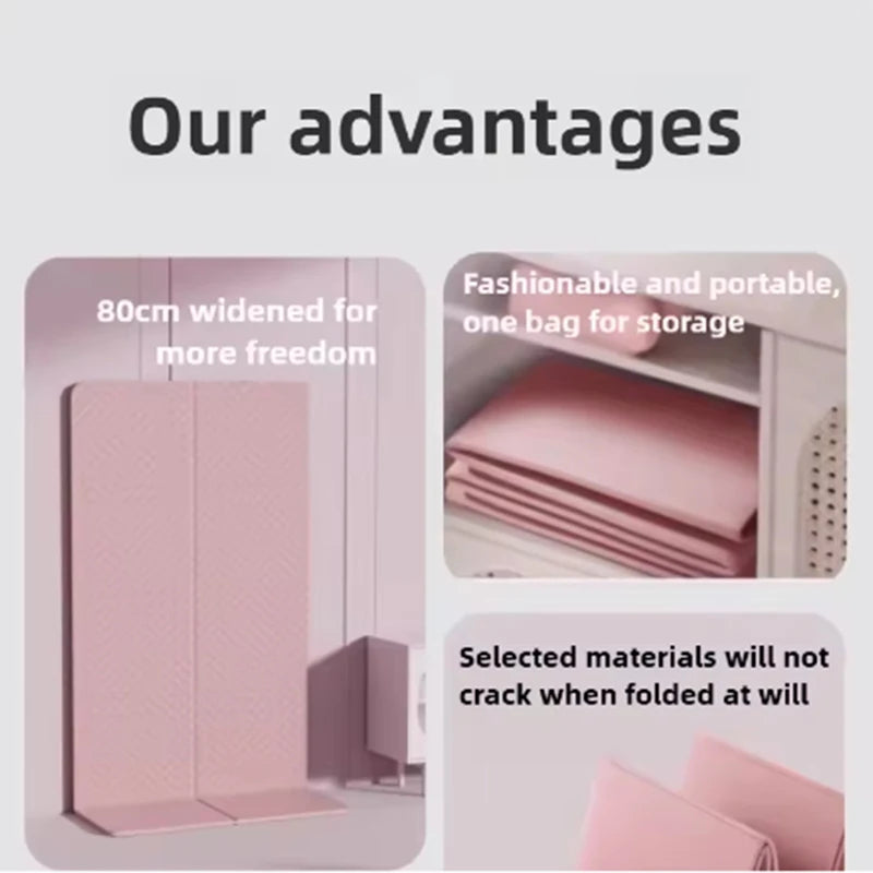 4MM Thick Convenient Yoga Mats Soft Anti Slip EVA Ultralight Indoor Fitness Exercise Foldable Gym Pilates Mat Fitness Equipment