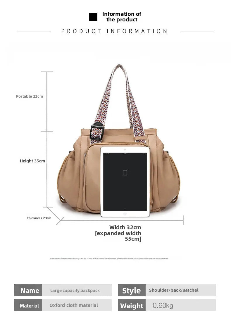 3-in-1 Mommy Bag Baby Diaper Bags Multifunctional Women's Tote Backpack Travel Duffel Airport Bags Foldable Gym Bag