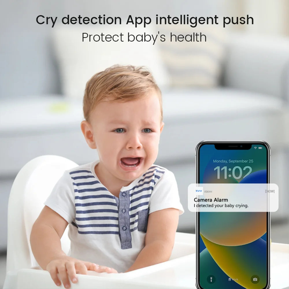 4MP 2K WiFi indoor high-definition crying detection baby monitor full-color night vision 360 degree rotating network camera