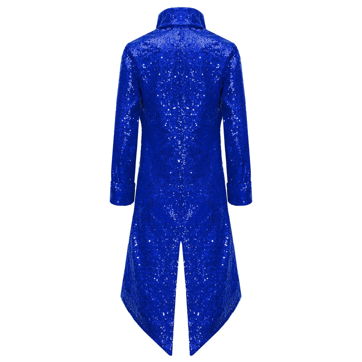 Kids Boys Halloween Medieval Renaissance Costume Sparkly Sequins Victorian Tailcoat Jacket Frock Coat Long Sleeve Gothic Tuxedo