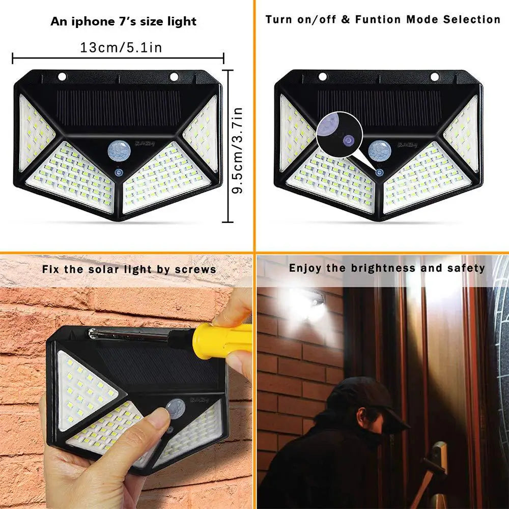 Outdoor 100 LED/468 LED Solar Light Motion Sensor Waterproof Solar Light Solar Power Garden Corridor Decoration Emergency Light