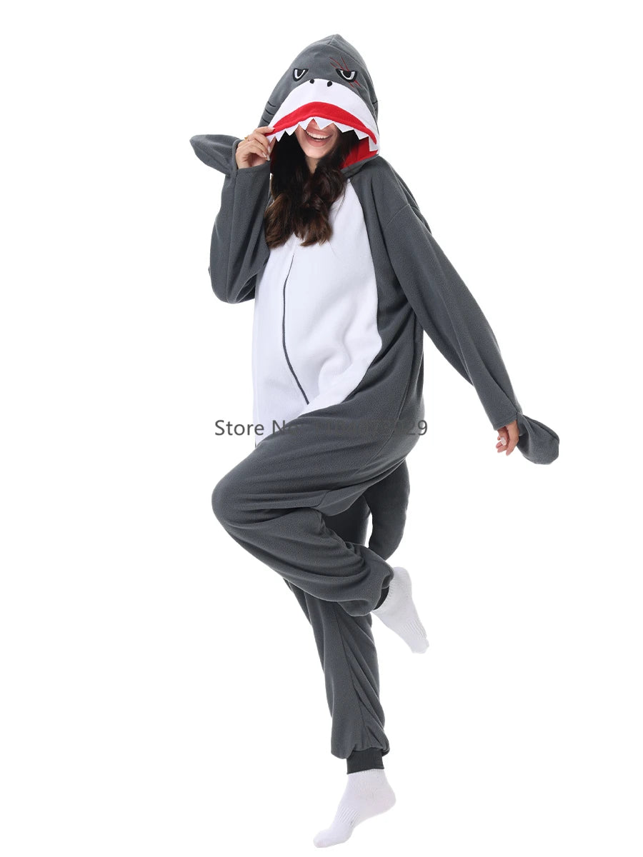 Onesieshow Animal Kigurumi Pyjamas Halloween Onesie Adult Cartoon Dog Cat Parrot Pajama Cosplay Party Women Men Homewear