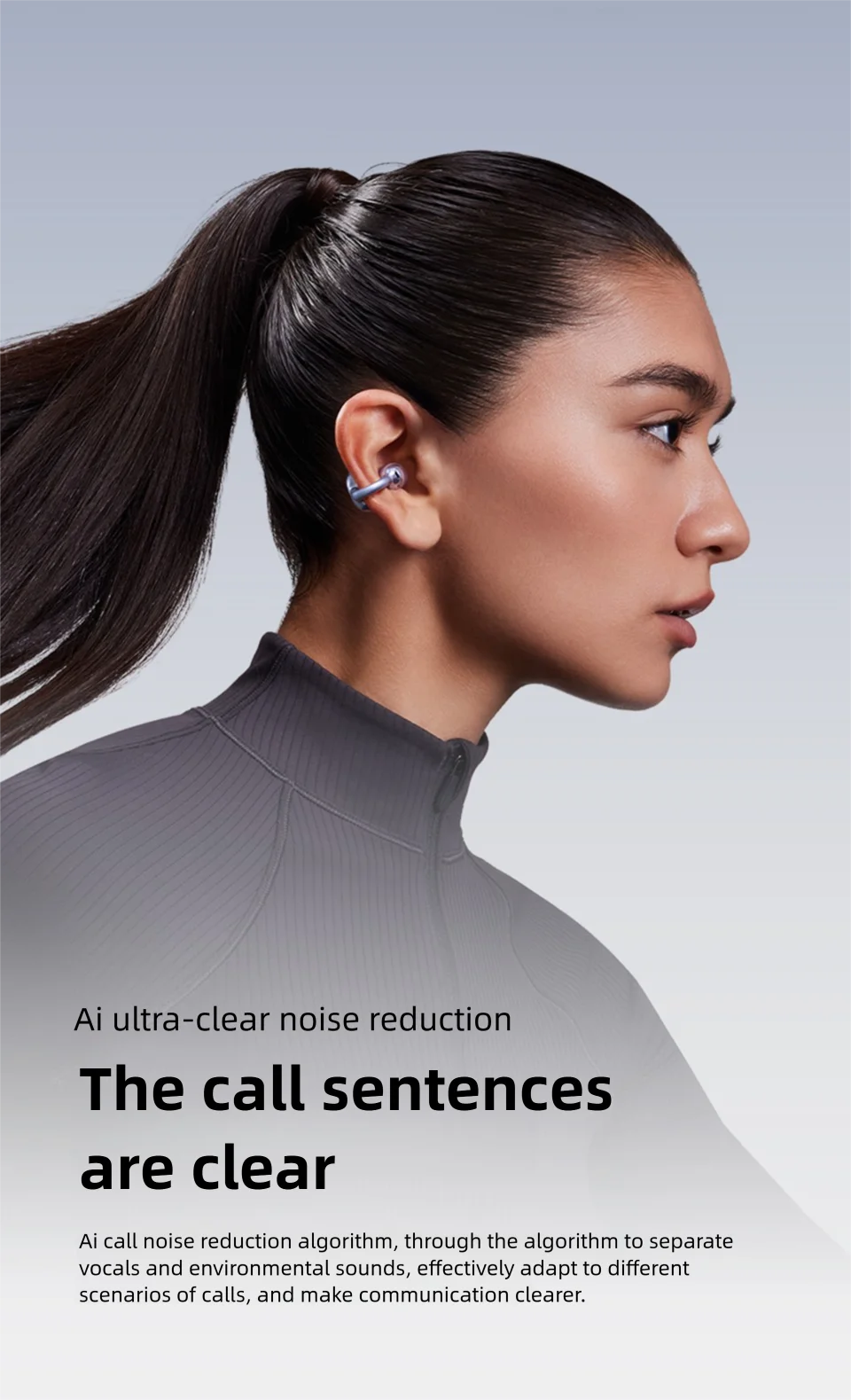Sanag S6S AI Earphone Open Ear Earphone FreeClip 3D Stereo Sound Bluetooth 5.3 OWS Sport Headphones IPX4 Waterproof