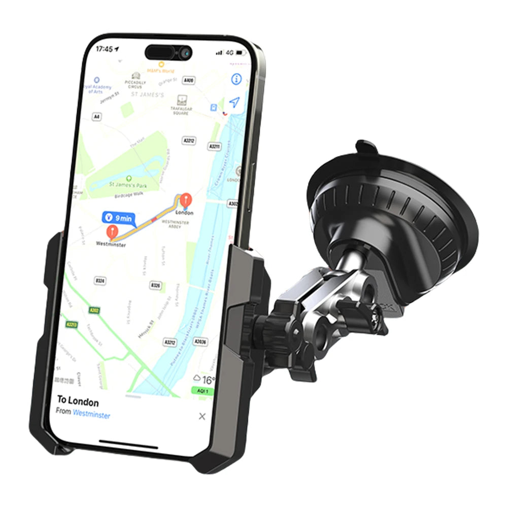 Car Phone Holder Strong Suction Cell Phone Mount 360° Rotation Cell Phone Holder Adjustable for Car Window Windshield