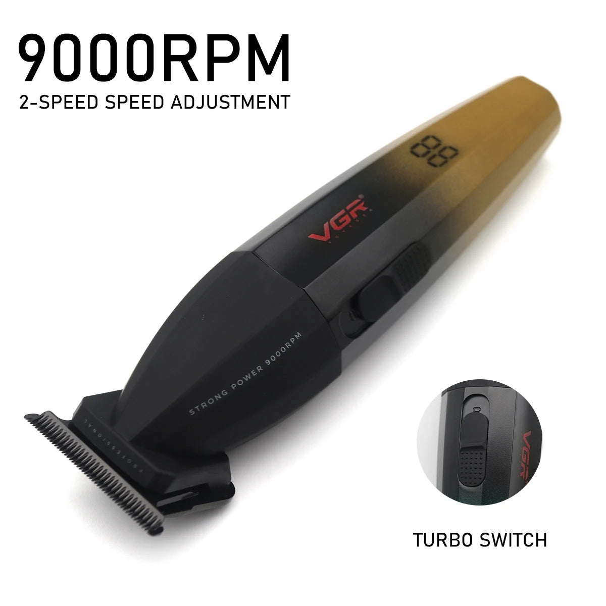 VGR WMARK Professional Hair Clipper for Men DLC Blade 9000RPM Double Foil Professional Barber Machines V003 V906 NG7982