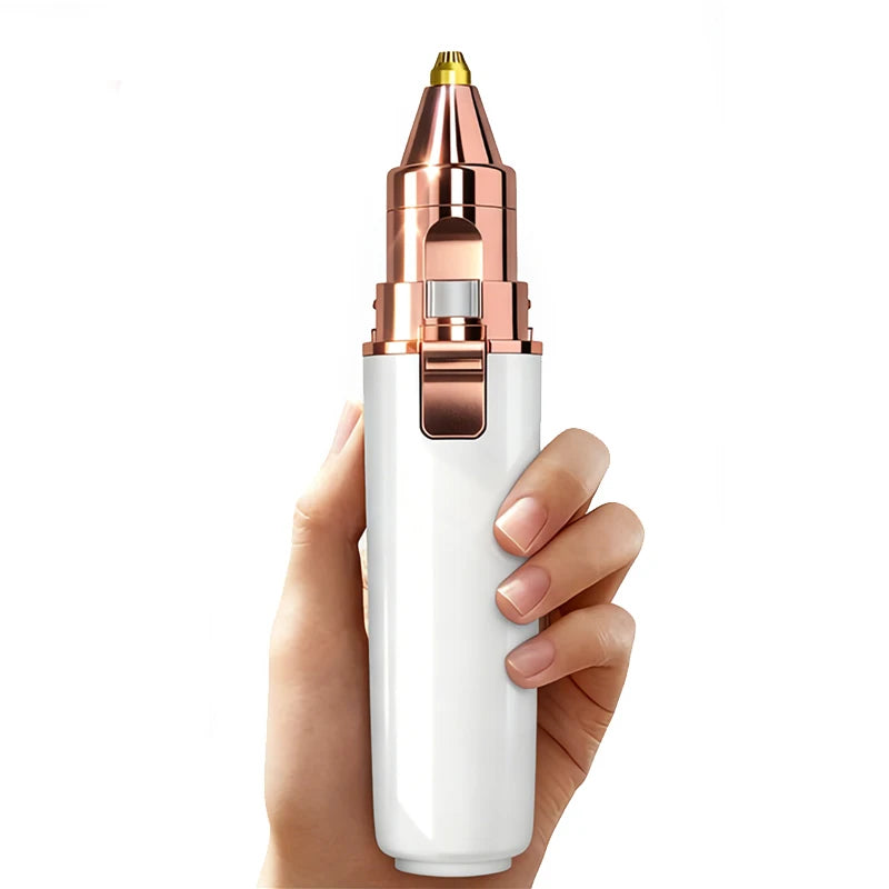 2 IN 1 Rechargeable Epilator Electric Eyebrow Trimmer Female Body Facial Lipstick Shape Hair Removal Mini Painless Razor Shaver