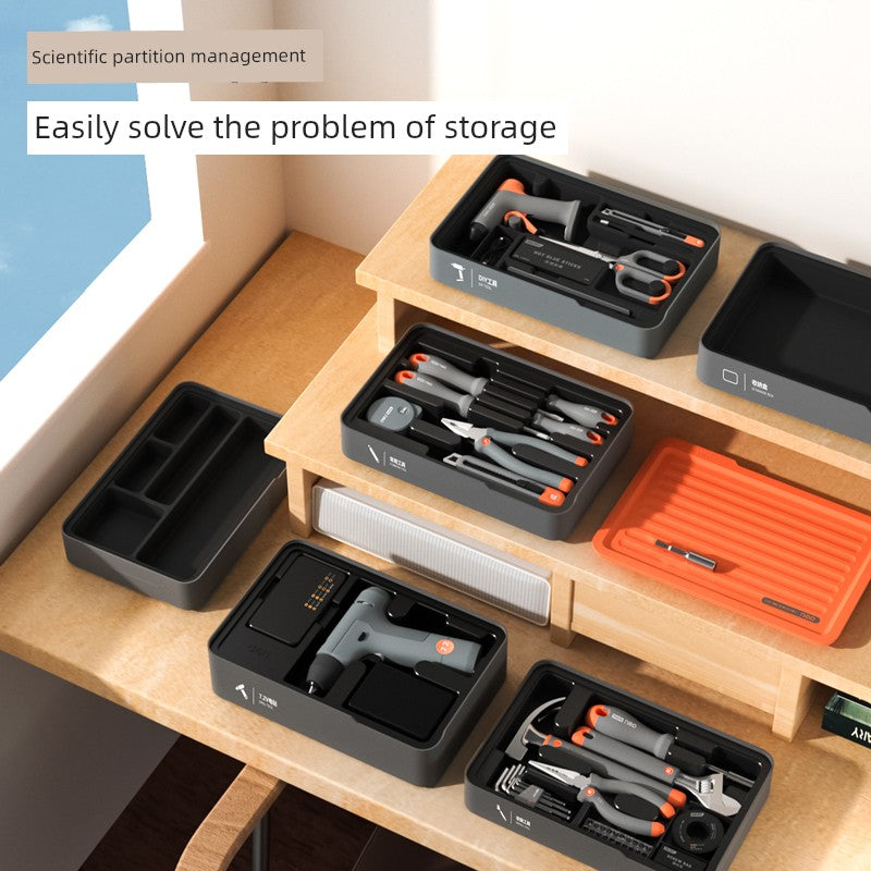 Deli Home Daily For Home Wire Cutter Hammer Lithium Electric Drill Emergency Repair Multifunctional Suit Tool H1001