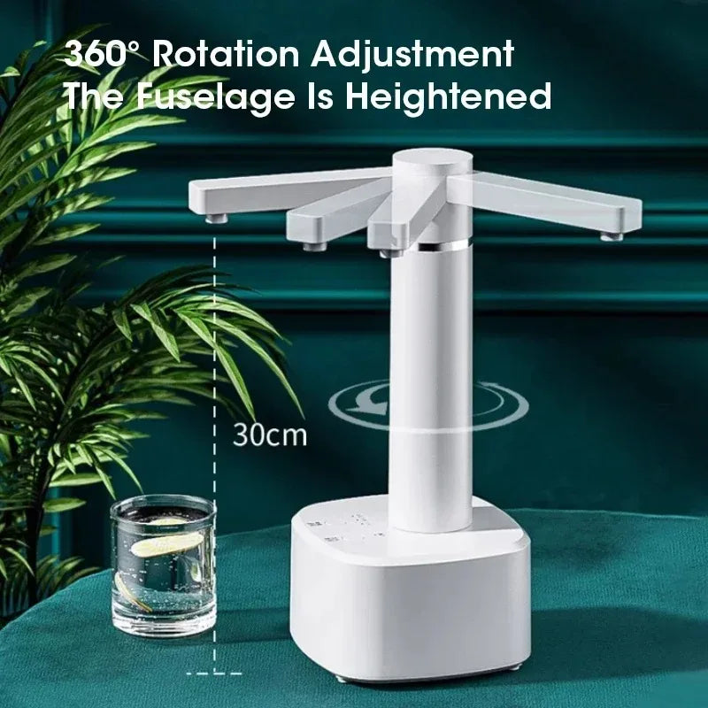 Adjustable Auto Electric Water Pump Dispenser with Foldable Base USB Charging for 5 Gallon Bottles