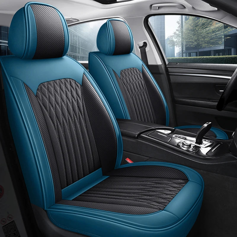 Single Front Car Seat Cover, Full-Wrap Design, Breathable Perforated PU Leather, Universal Fit for Most Sedans, Trucks & SUVs
