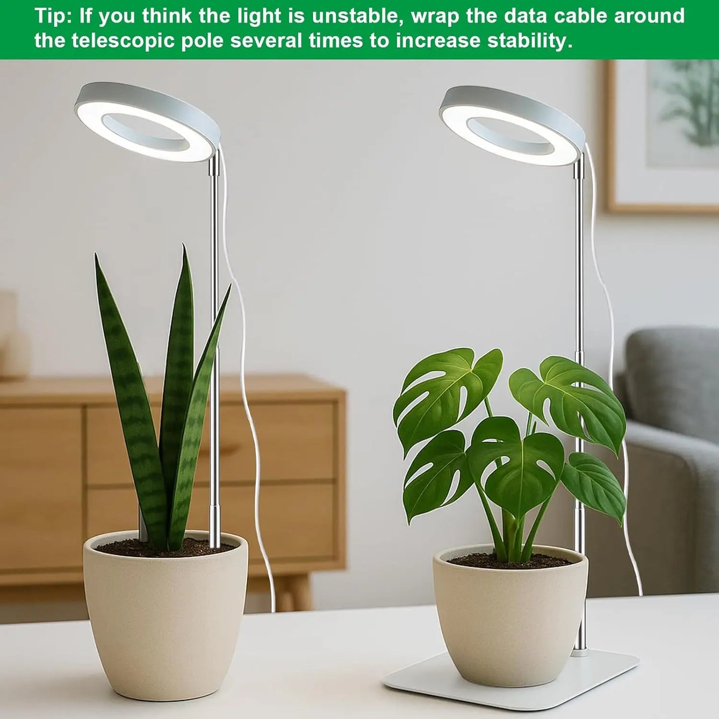 LED Grow Light USB 5V Full Spectrum Plant Growing Lamp Indoor Plants Seedlings Succulents Timer Dimmable Brightness Plant
