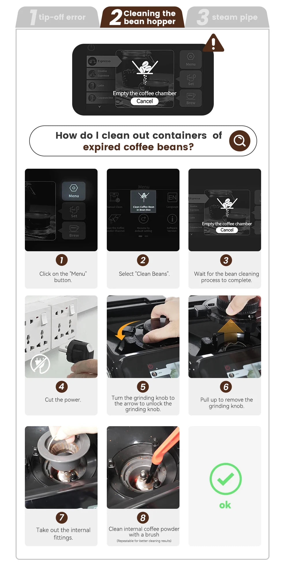 Mcilpoog WS-D5 Automatic Coffee Machine - Smart Wi-Fi , 12 Coffee Varieties, Touchscreen & Built-In Frother/1.5L Tank for Home