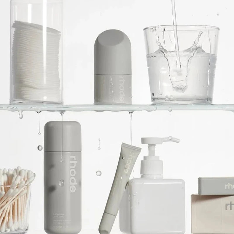 New Limited Large Capacity Black Storage Bag Yellow Gray Bag Makeup Essence Facial Spray Lip Gloss Lipstick Skin Care Product