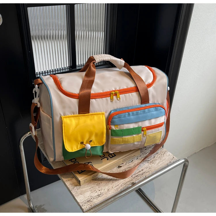 Travel Bag, Duffel Bag Cosmetics Bag, Professional Fitness Bag, Yoga Swimming Training Backpack, Satchel Shoulder Crossbody Tote Bag, Suitable for Men and Women