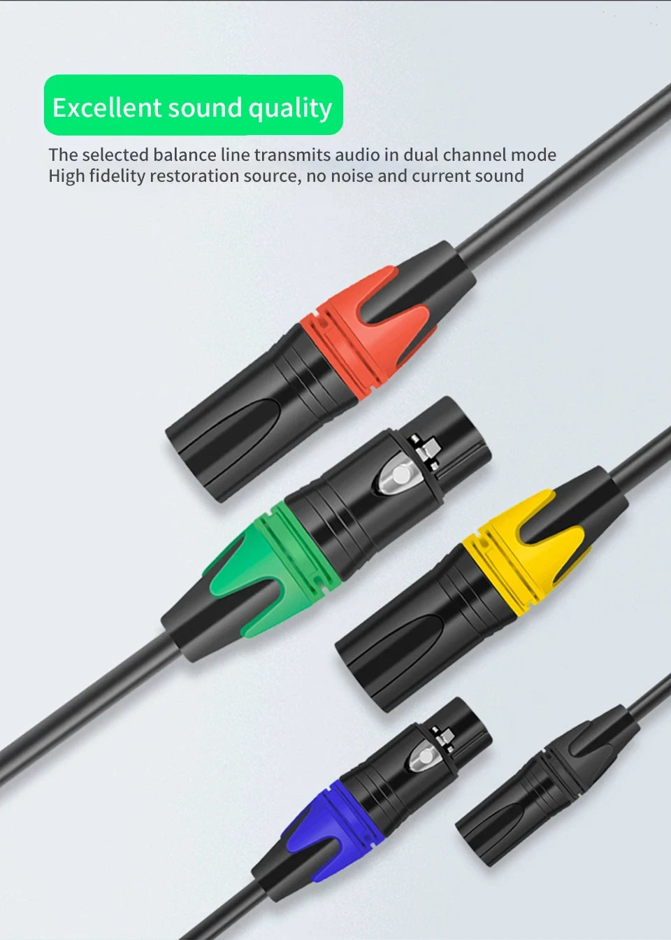 XLR Male to XLR Female Cable For Professional Recording Extension Line Balanced XLR Mixer Speaker Amplifier Live Microphone Line