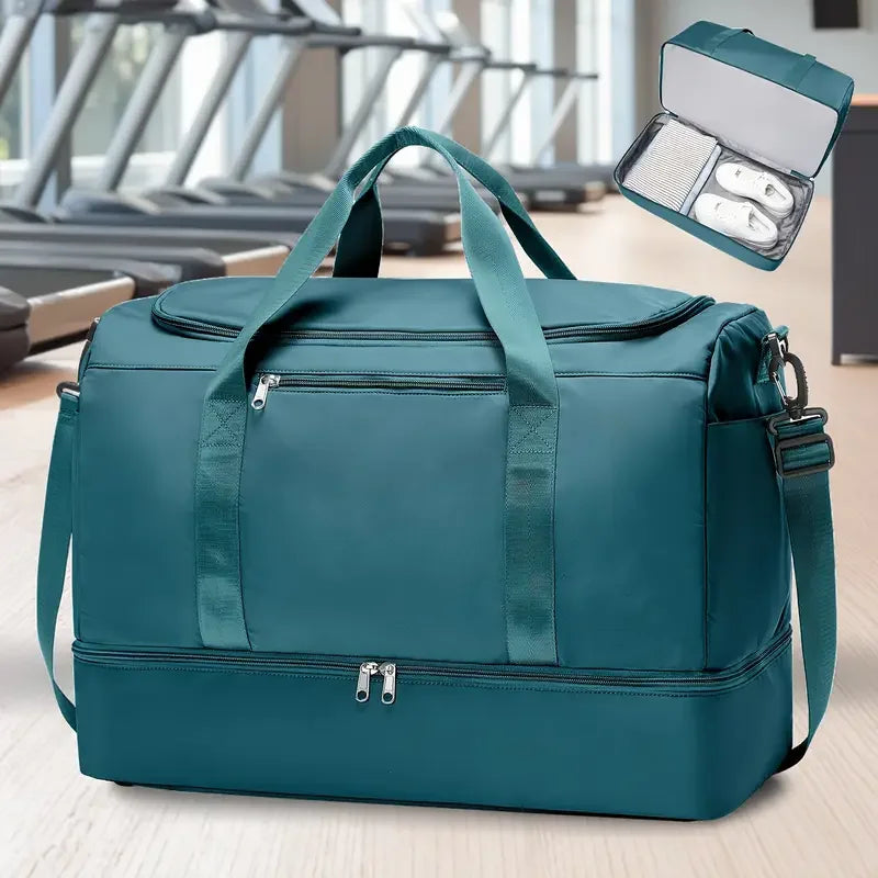 Large Capacity Travel Tote Bag Hand Luggage Travel Bag with Multiple Compartments, Crossbody - Lightweight Durable Sport Gym Bag