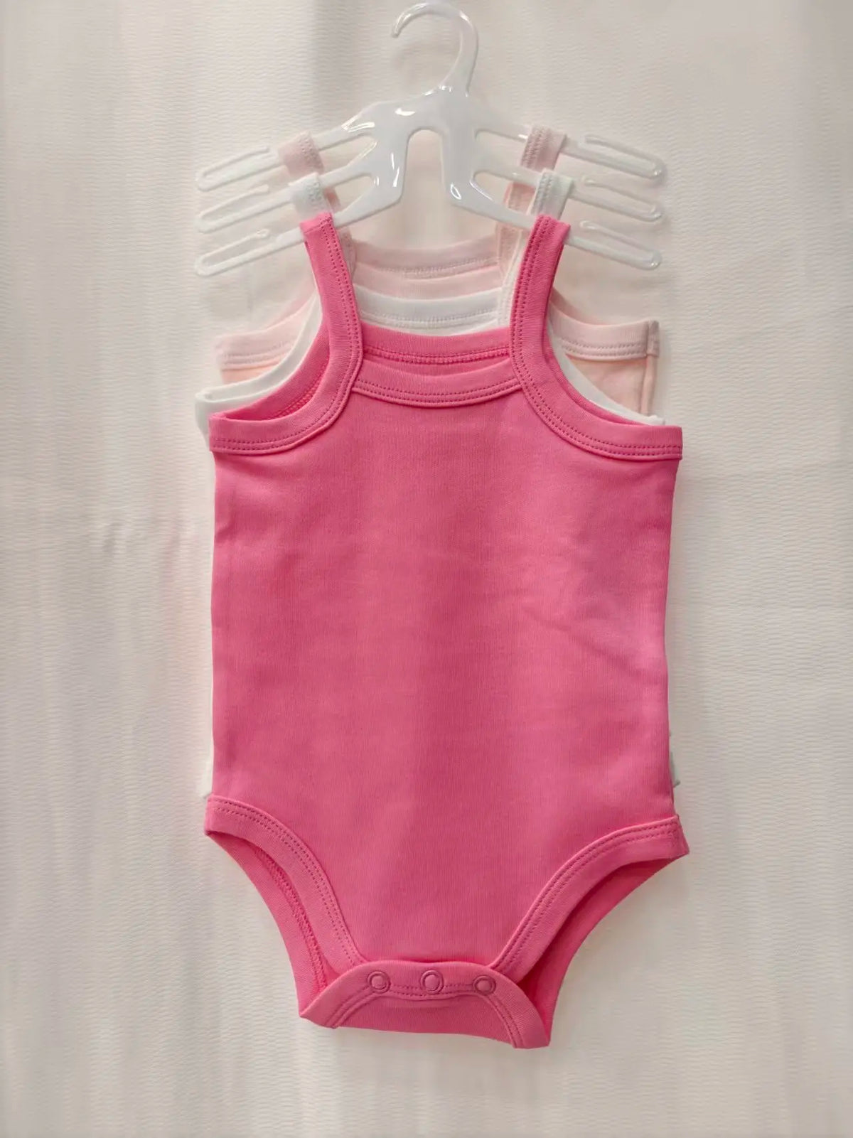 3PCS/SET Summer Baby Girl Clothes Cotton Material Vest Baby Jumpsuit Solid Color Soft And Comfortable Newborn Baby Bodysuit