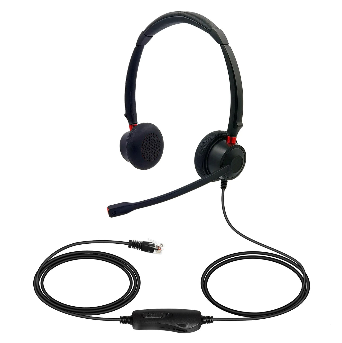 Wholesale phone headphones with USB plug, microphone headphones for call center use