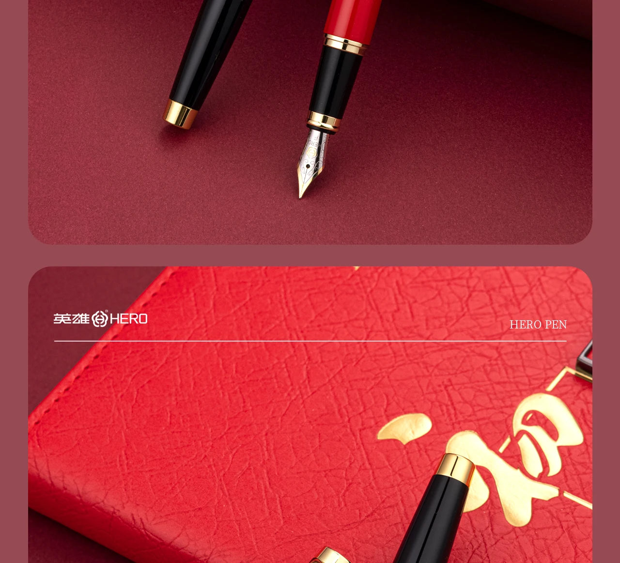 Hero 772 Classic Business Fountain Pen Set- Ideal Corporate Gift，Includes Ink & Classy Gift Box, Perfect for Business/Students