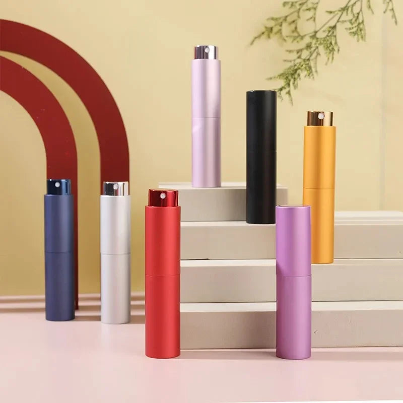 10ml Portable Perfume Empty Bottle Spray Atomizer Portable Liquid Container for Cosmetics Traveling Aluminum Women Alcochol Hot