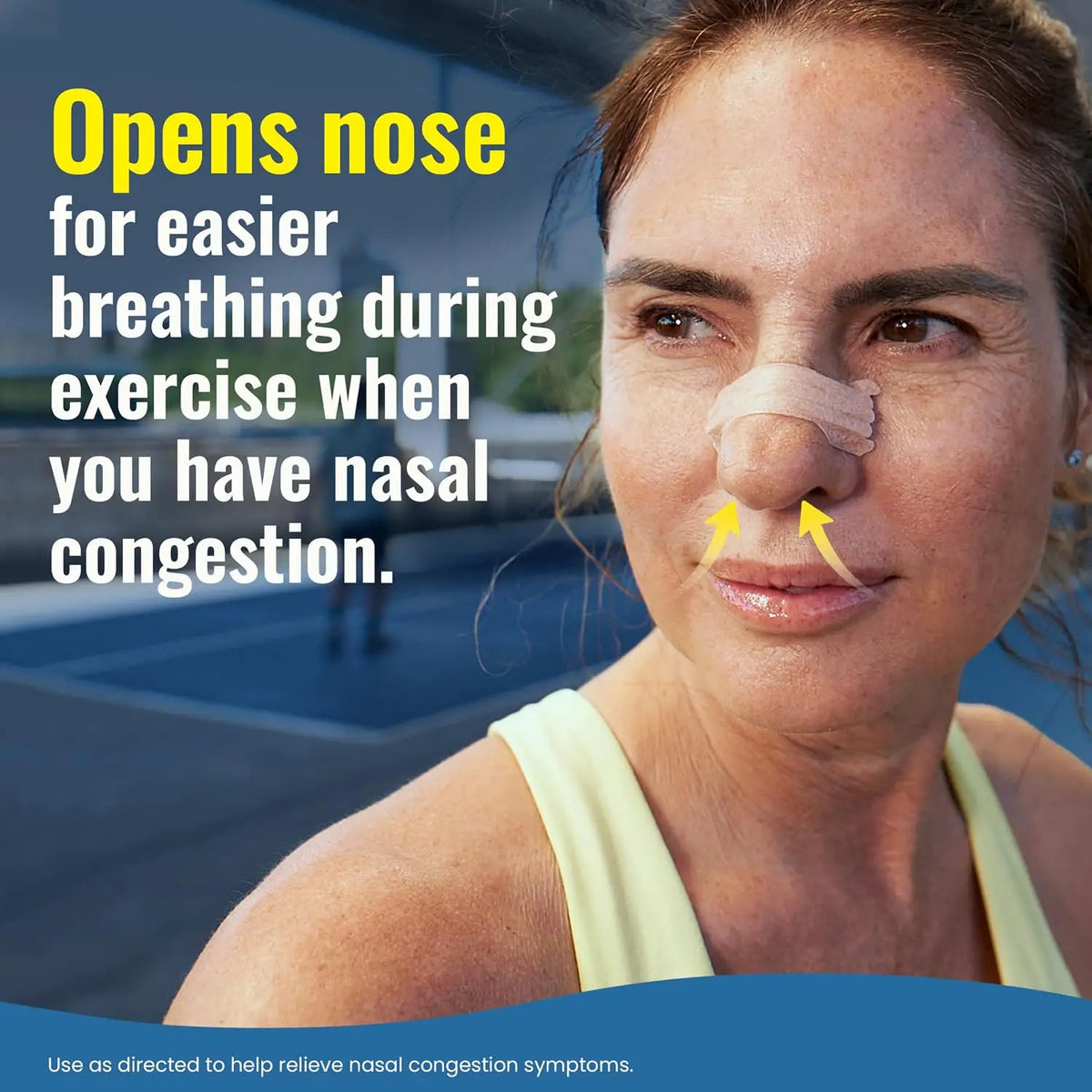 Sport Nasal Strips for Adults Sweat Resistant Extra Strength Hold Drug-Free Breathing Aid Workout Exercise Sleep Comfort for Men Women
