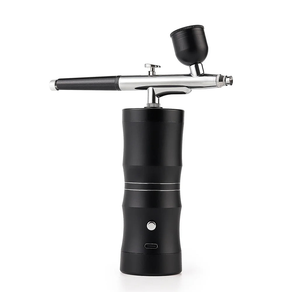 Top 0.3mm Pink Mini Air Compressor Kit Air-Brush Paint Spray Gun Airbrush For Nail Art Tattoo Craft Cake Nano Fog Mist Sprayer