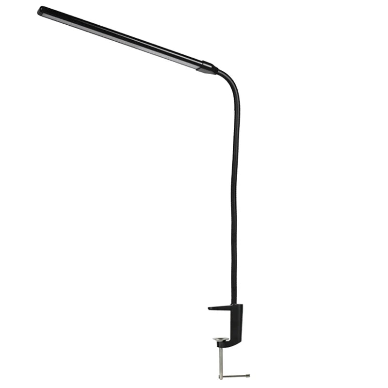 LED Single-Head Eye-Caring Desk Lamp 10 Brightness Levels 3 Lighting Mode Flexible Gooseneck Clamp Study Lamp USB PC Monito Lamp