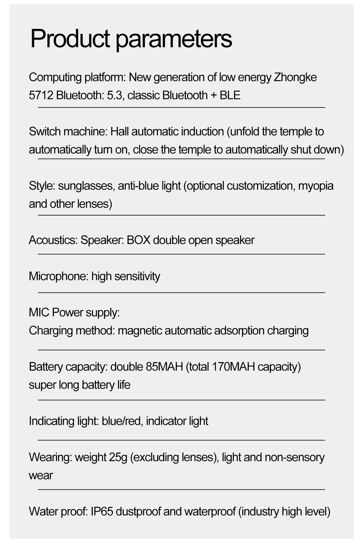 Upgrade Smart Glasses 134 Online Languages AI Automatic Translation Conversation with Speaker UV Protected Bluetooth Sunglasses