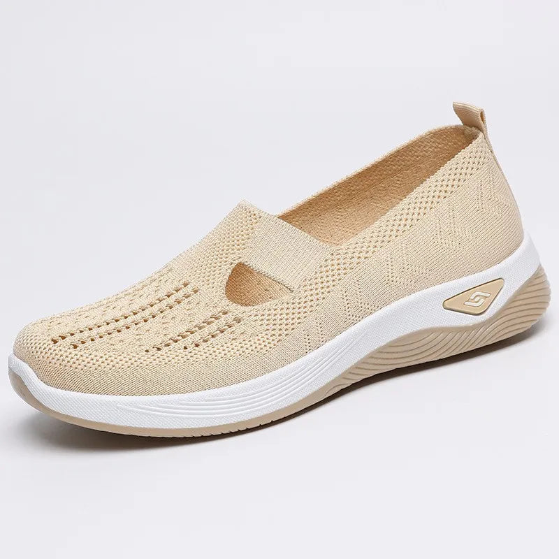 Women's Sneakers Breathable Slip on Walking Shoes Mesh Low Top Ladies Vulcanized shoes Soft Sole Lightweight Casual Shoes