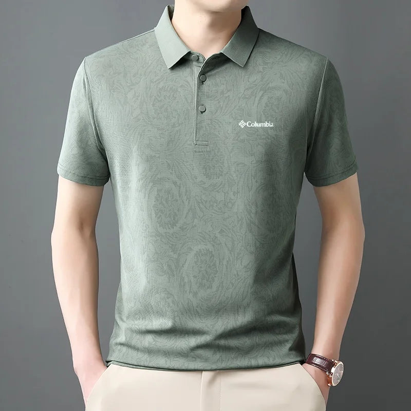 Designer Men's Short Sleeved Polo Shirt Summer New Cool Breathable Fashion Original Print T-shirt Business Casual Men's Clothing