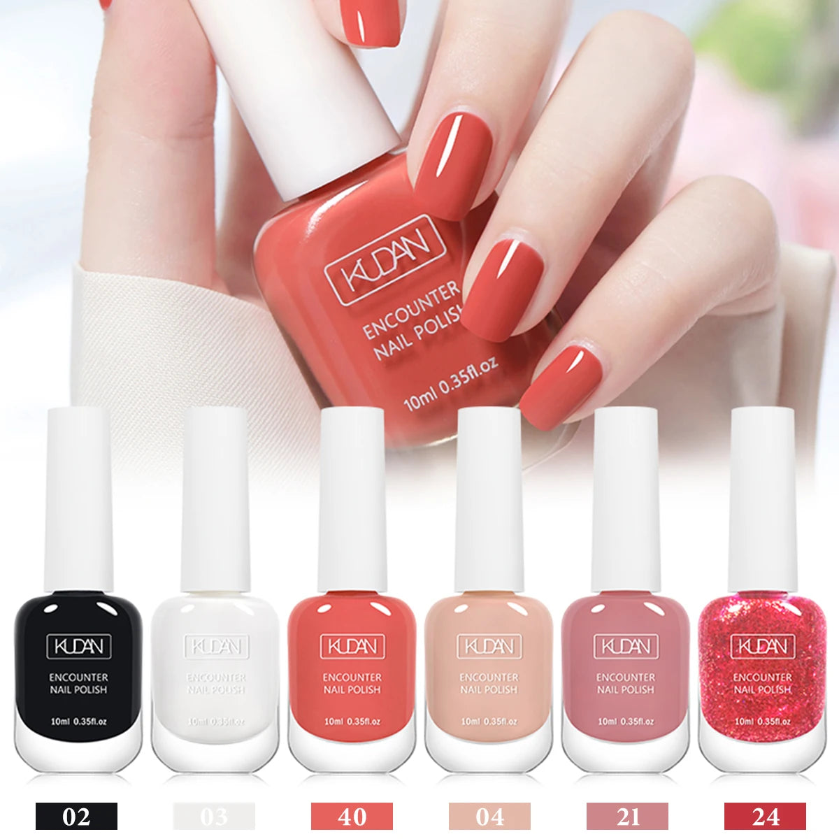 6Pcs/Set 10ml Nude Pink Nail Polish Water-Based Nail Polish Odorless Fast-Drying,No Need To Bake, Suitable For All Seasons Salon