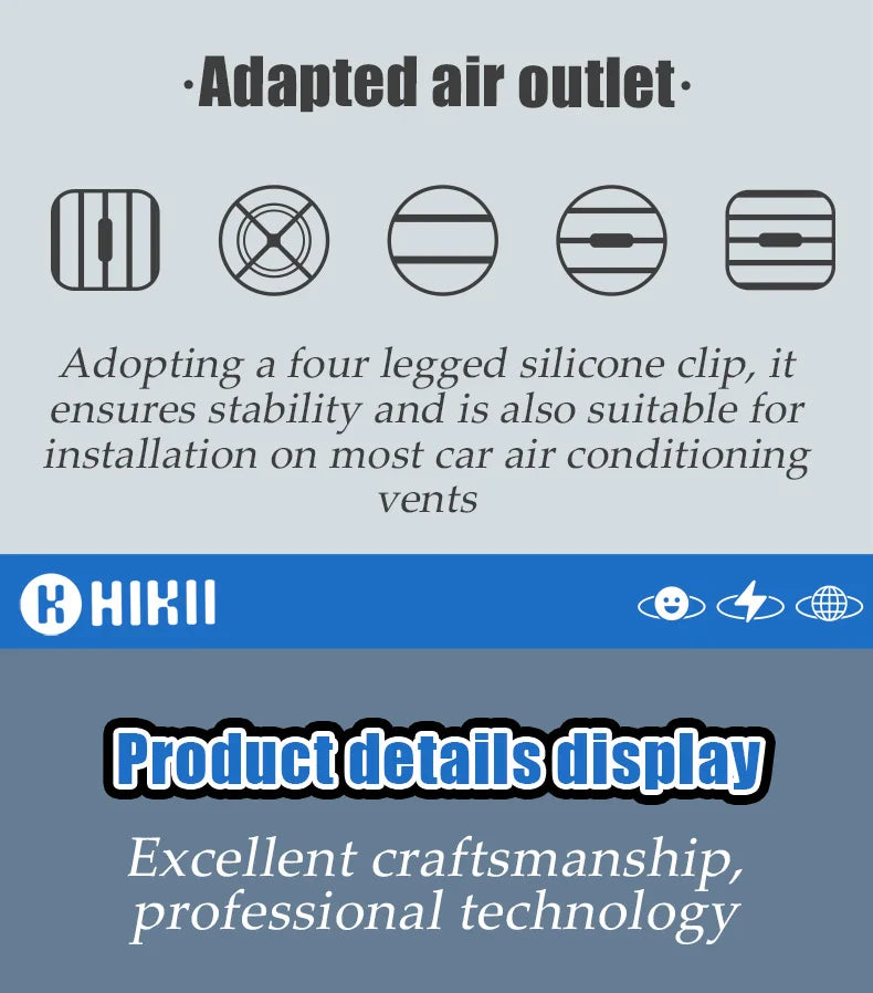Cartoon car phone holder vent mount strong gravity clip cell air conditioner outlet stand mobile assecories support rack bracket