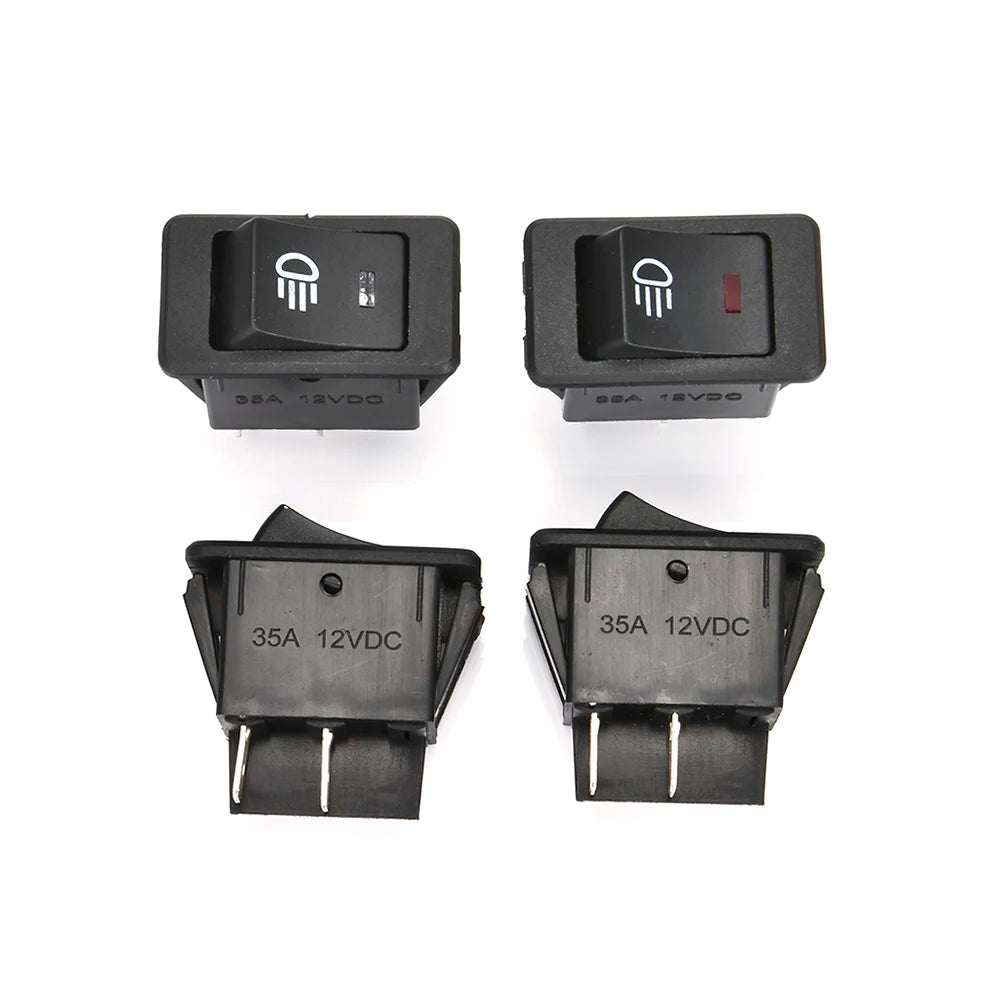 1 Pcs Rocker Switch ASW-17D LED Car Modification Fog Light Switch Warped Plate Boat Headlight 12VDC 35A DPST 4P With LED