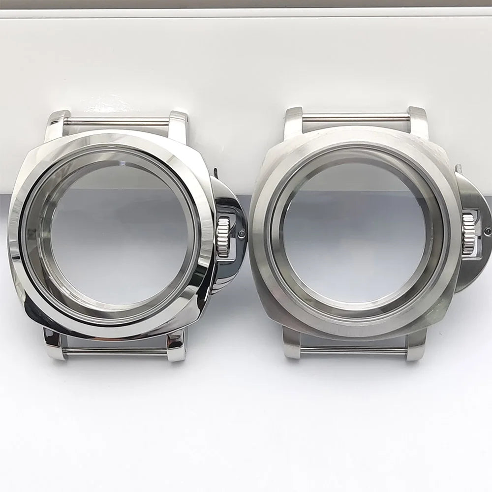 40mm No logo Safety Lock Watch Case Crown Protecting Device With Lever For Seiko Panerai Luminor NH35 Automatic Movement ModPart