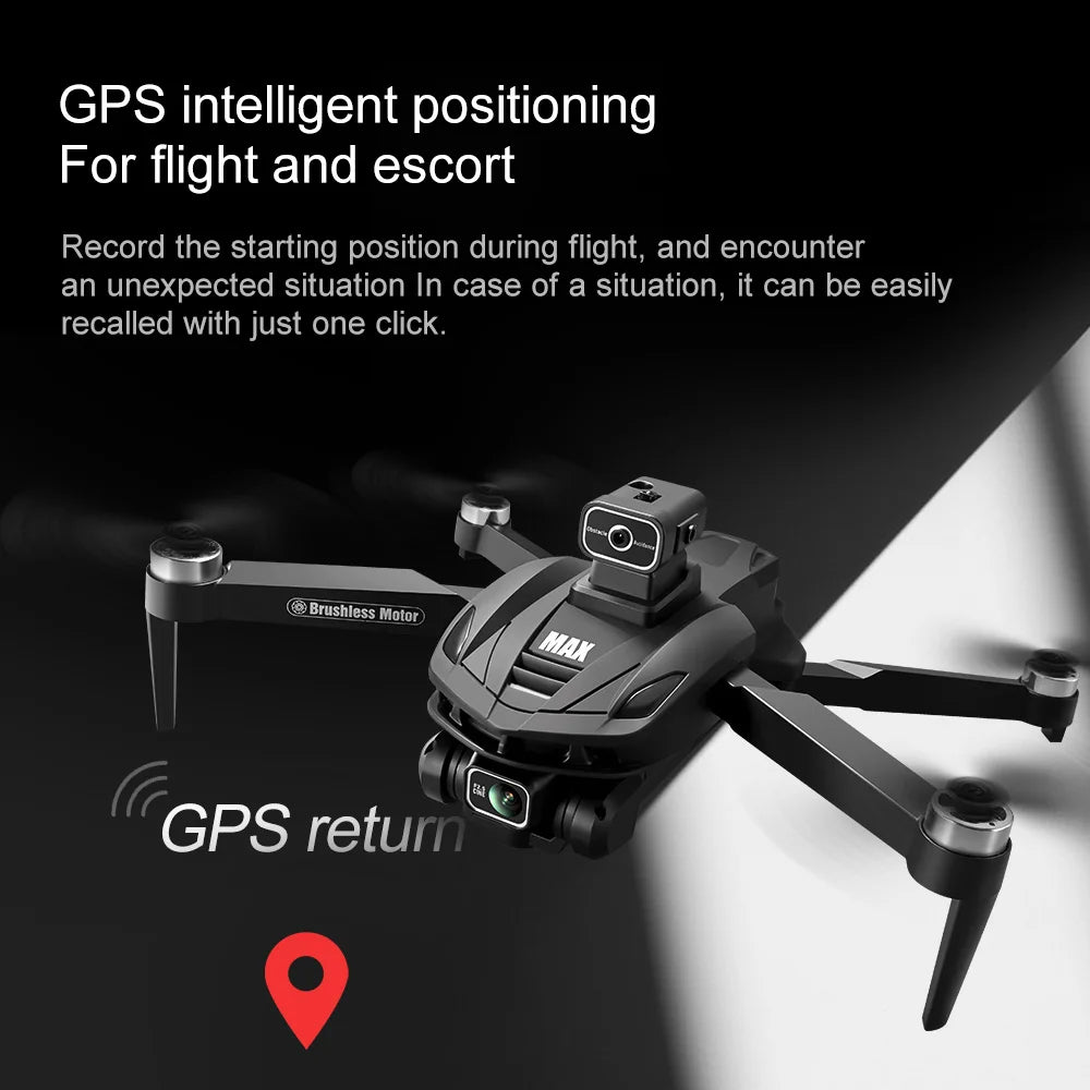 2025 Mini Drone 8K Professional HD Dual Cameras V168 Max Foldable Outdoor Drones Long Range WIFI FPV App RC Control Portable