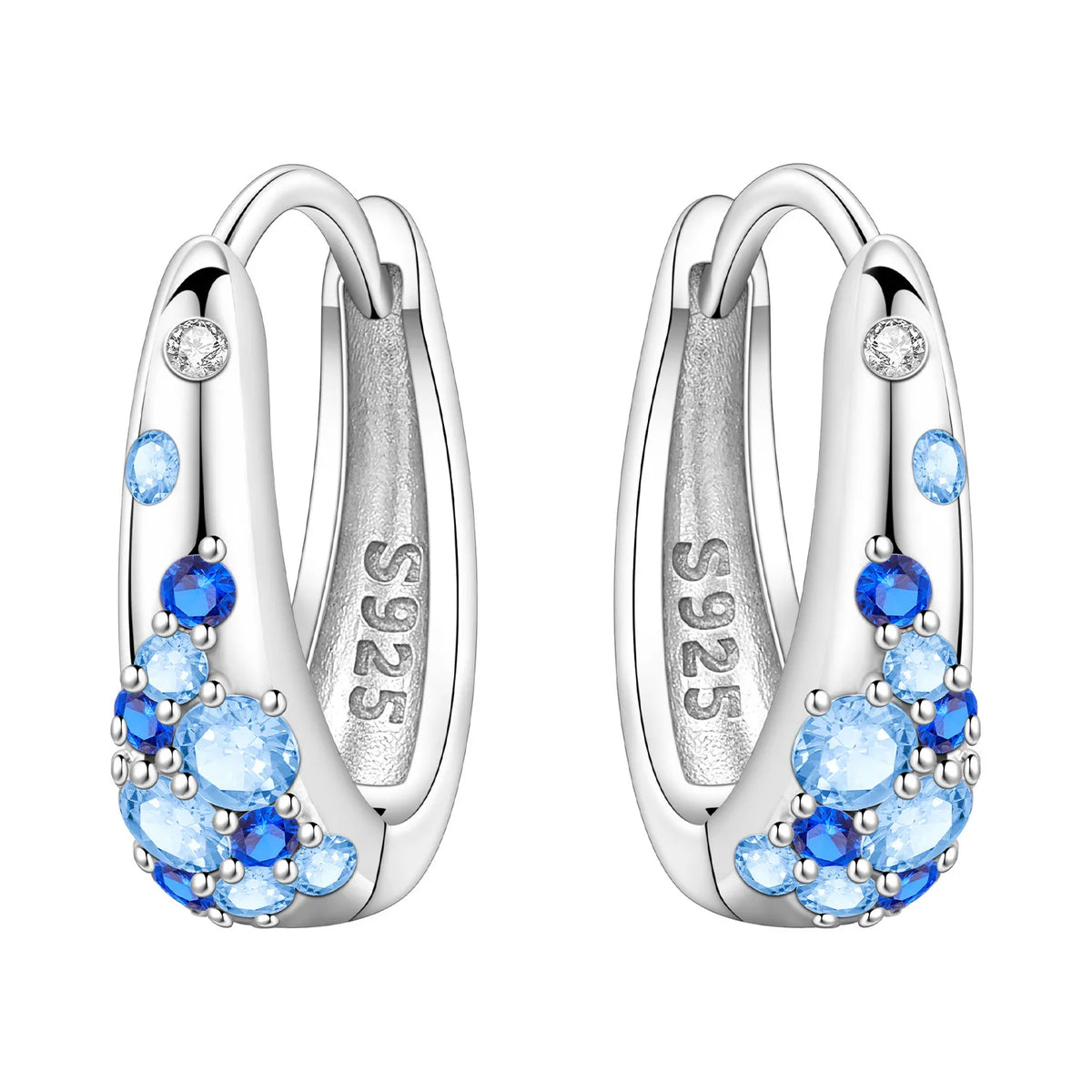 925 Sterling Silver Needle Iris Flower Hoop Earrings for Women Original Elegant Versatile Jewelry Birthday Party Fine Gift 2026
