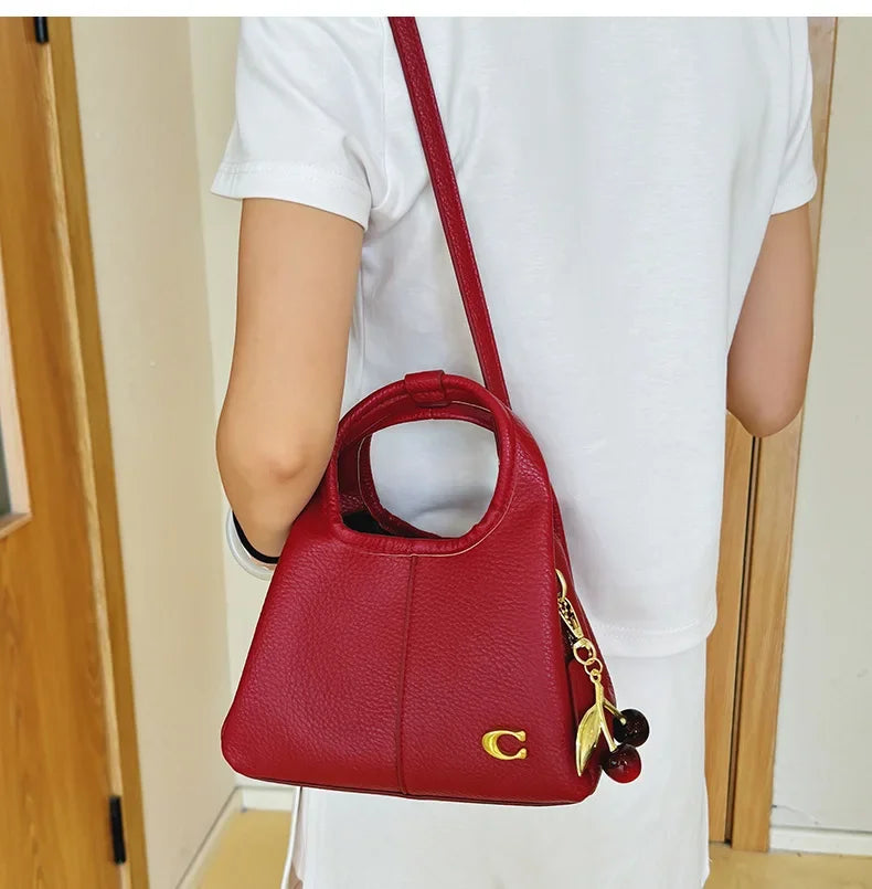 Women's Mini Bucket Bag Designer Style Large Capacity Handbag Casual Crossbody Shoulder Bag with Detachable Shoulder Strap