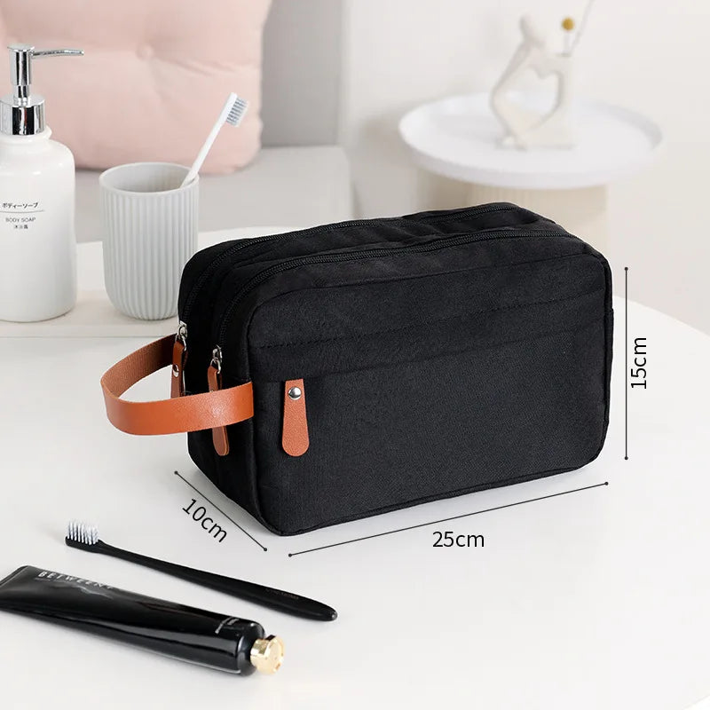 Men's Personalized Name Oxford Grooming Bag Double-layer Large Capacity Storage Bag Ideal Makeup Organizer Toiletry for Grooming