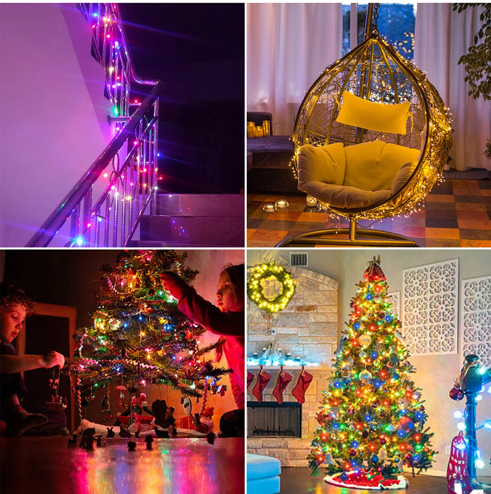 50M 100M 24V LED Christmas Lights Fairy Garland String Light Waterproof For Outdoor Garden Home Holiday New Year Party Decor