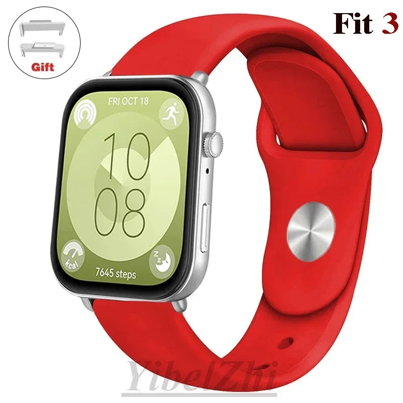 sport Band For Huawei Watch FIT 3 Strap smartwatch Silicone Official 1:1 correa for Huawei Watch fit3 2024 watchband Accessories
